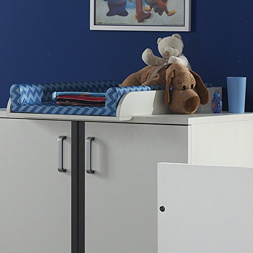 Wickelkommode anthrazit weiß