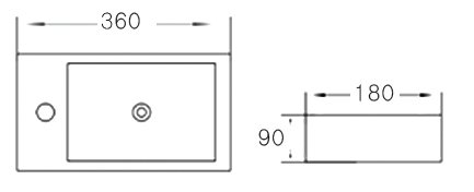 Hänge-Waschtisch mit Lotus Effekt