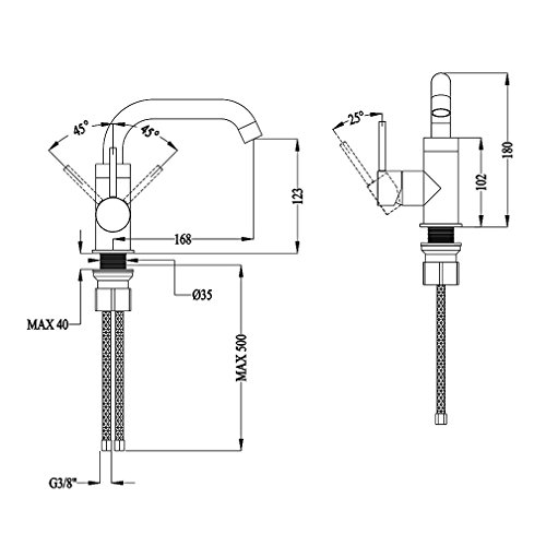 ubeegol 360° Drehbar Wasserhahn