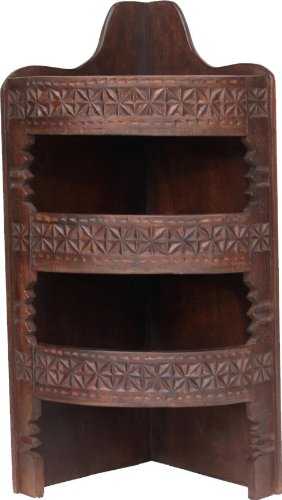 Rundes Eckregal Mangoholz