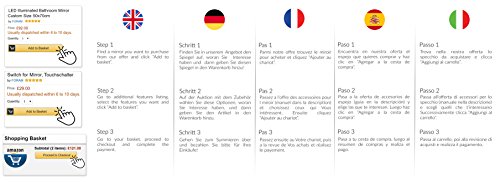 Design Badspiegel mit LED Beleuchtung