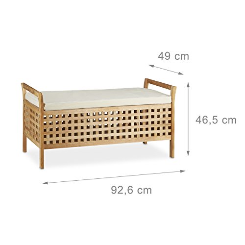 Relaxdays Sitzbank Walnuss