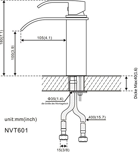 Auralum® Quadrat Wasserfall
