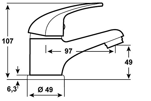 PICCOLO Waschtisch-Einhebelmischer chrom