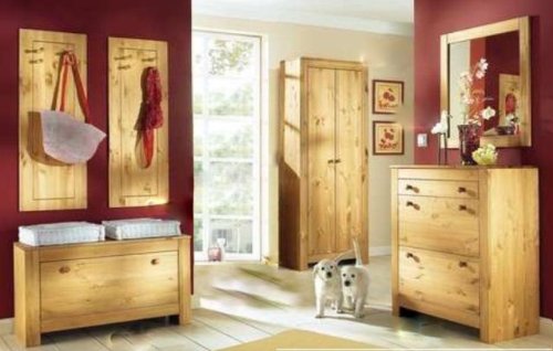 Garderoben-Set aus massiver Kiefer