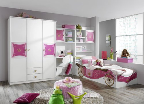 Kinderzimmer 4-teilig mit Kronen-Motivdruck