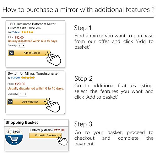 Design Badspiegel mit LED Beleuchtung