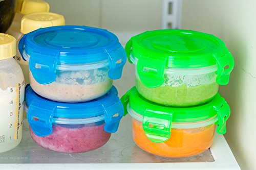 Elacra Aufbewahrungsbehälter für Babynahrung BPA-Frei Gefrierfest