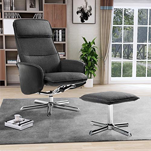 ModernLuxe Relaxsessel rutschfest Fernsehsessel mit Hocker 135° Kippbar